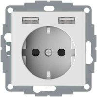 1-VÄGSUTTAG 2 X USB 2.4A VITWDE002179