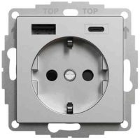1-VÄGSUTTAG 2X USB 3A A+C METWDE004174