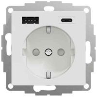 1-VÄGSUTTAG 2X USB 3A A+C VITWDE002174