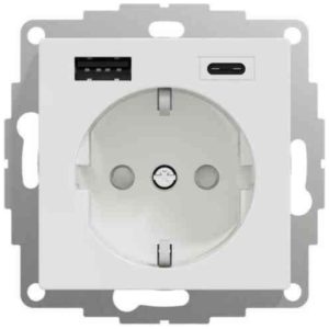 1-VÄGSUTTAG 2X USB 3A A+C VITWDE002174
