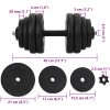 1 x Hantel 15kg vidaXL – miniatyr 5