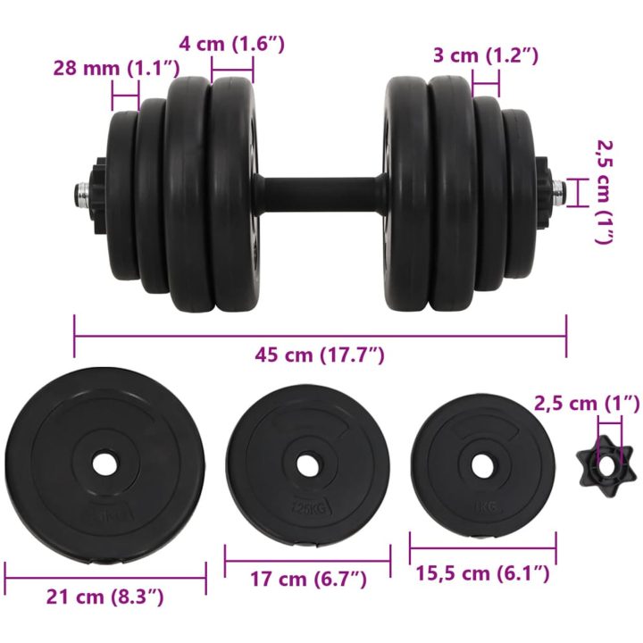 1 x Hantel 15kg vidaXL – bild 5
