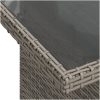 10 Dela Trädgårdssoffset med Kuddar Grå Polyrotting vidaXL Medium – miniatyr 10