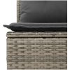 10-delad trädgårdssoffset med kuddar grå poly rattan akacia vidaXL Medium – miniatyr 5