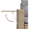 10 Delar Trädgårdssoffset Med Kuddar Beige Poly Rattan Akacia vidaXL Stor – miniatyr 10