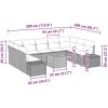 10-delars loungeset med kuddar i svart polyrotting och akacia vidaXL 55 x 55 x 37 cm – miniatyr 9