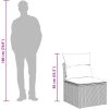 10-delars trädgårdsoffgrupp med kuddar Grå Poly Rotting vidaXL Stor – miniatyr 11