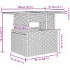 10-delars trädgårdsoffset med kuddar i ljusgrå polyrotangräns vidaXL 100 x 55 x 73 cm – miniatyr 12
