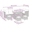 10-delars trädgårdsoffset med kuddar svart poly rattan acacia vidaXL Stor – miniatyr 9