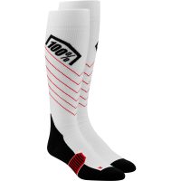 100% Strumpor Hi Side Over-Calf Vit