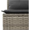 11-delad Trädgårdsoffaset med Kuddar Grå Poly Rattan Akacia vidaXL Stor – miniatyr 8