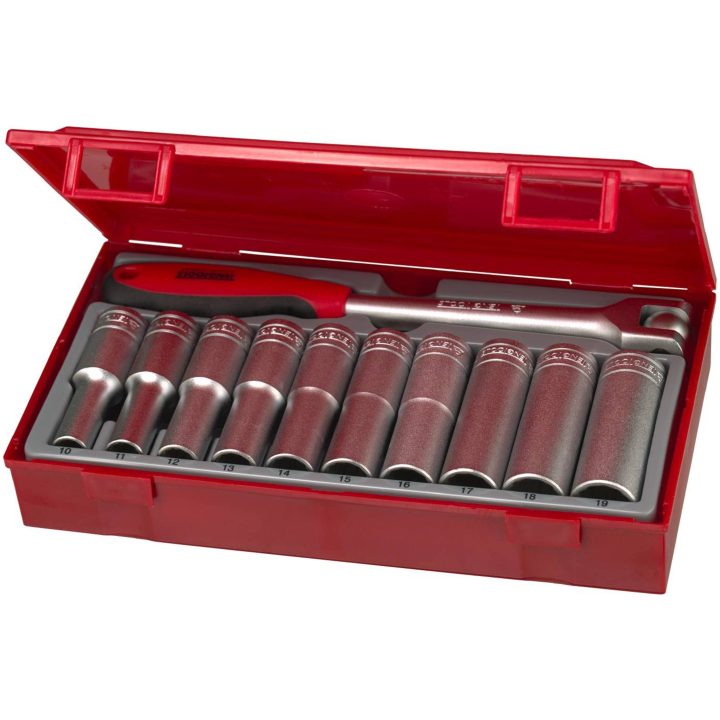 11 delars Hylssats med 1/2tum-fyrkantsfäste TT1211 Teng Tools HYLSSATS LÅNGA 1/2 TT1211 – bild 2