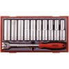 11 delars Hylssats med 1/2tum-fyrkantsfäste TT1211 Teng Tools HYLSSATS LÅNGA 1/2 TT1211 – miniatyr 1