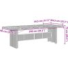 11-delars trädgårdsdining set grå poly rattan acacia vidaXL 10 - Sits – miniatyr 11