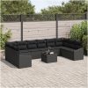 11 Delars Trädgårdsoffasett med Kuddar Beige Poly-Rotting vidaXL 344 x 178,5 x 85 cm – miniatyr 3