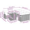 11-delat trädgårdsborumöbelset med kuddar svart poly rattan akacia vidaXL 100 x 55 x 73 cm – miniatyr 11
