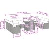 11-delat trädgårdsmatset med kuddar beige poly rattan akacia vidaXL 100 x 55 x 73 cm – miniatyr 11