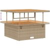 11-delat trädgårdsofasett med kuddar, beige poly-rotting akacia vidaXL Medium – miniatyr 9