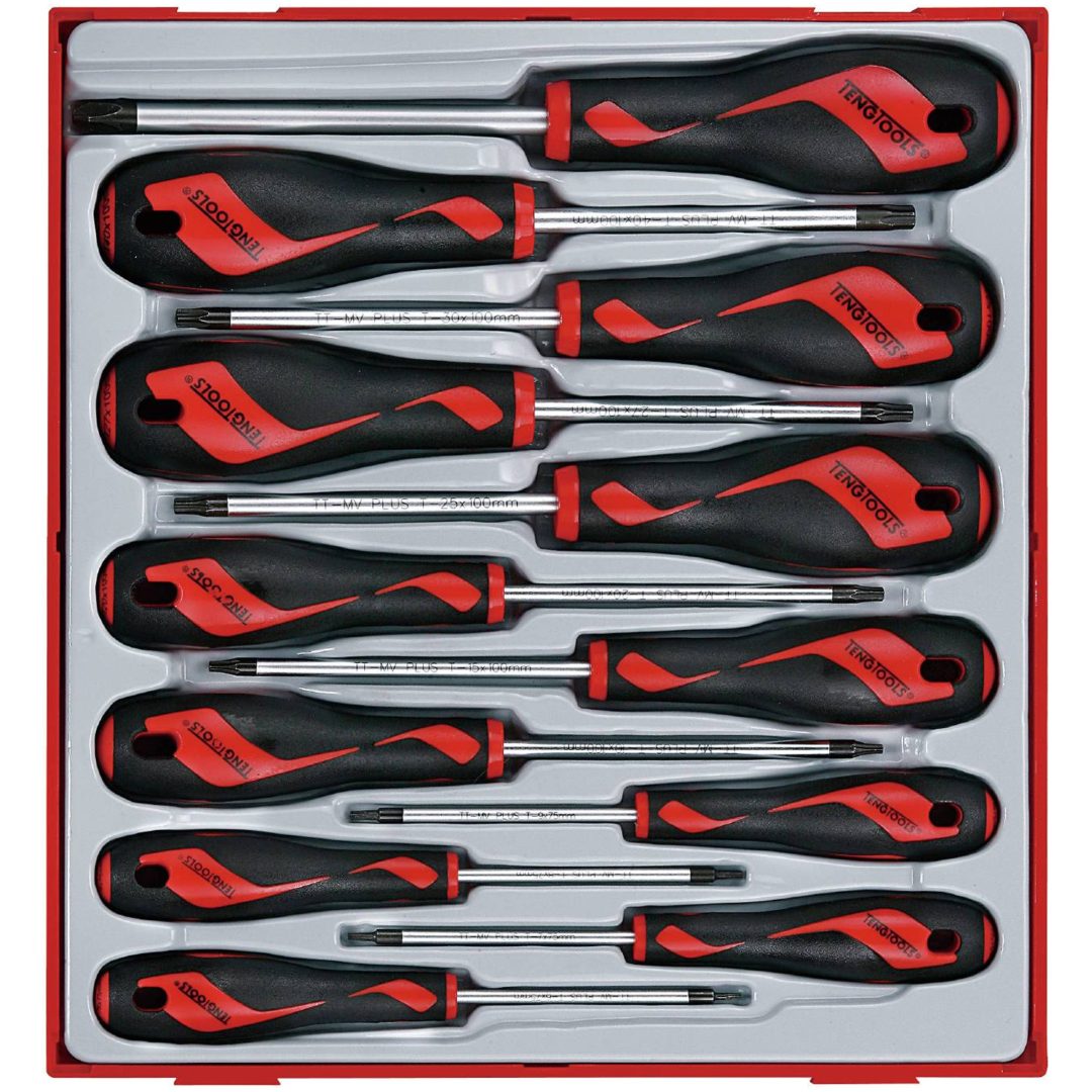 12 delars Skruvmejselsats - TX TTD912TXN Teng Tools SKRUVMEJSELSATS TX 12 DELAR