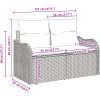 12-delars trädgårdsoffset med kuddar grå poly rotting akacia vidaXL Stor – miniatyr 12