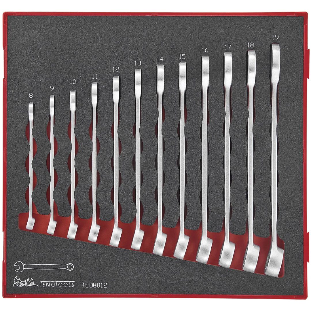 12 delars U-ringnyckelsats TED8012 Teng Tools U-RINGNYCKELSATS MM TED8012