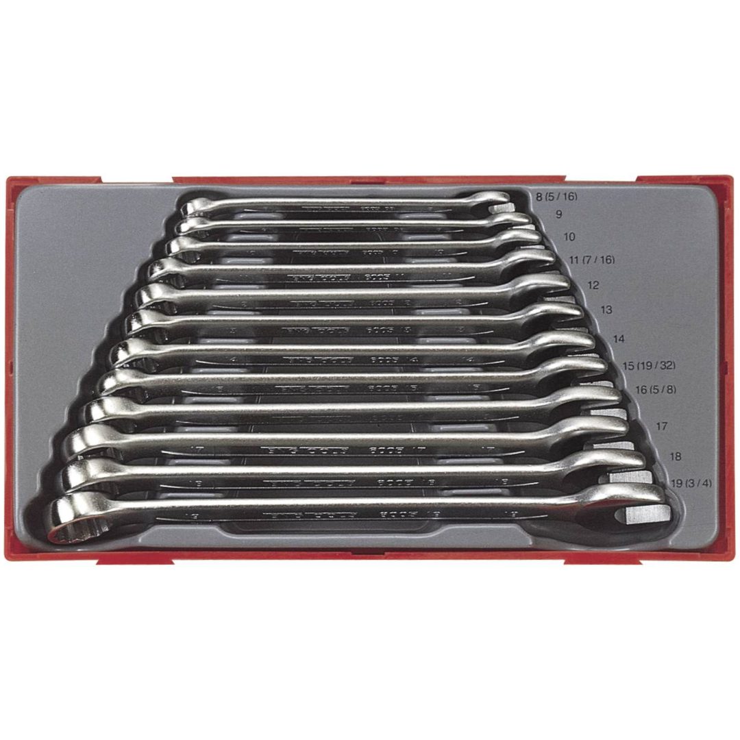 12 delars U-ringnycklar i sats TT1236 Teng Tools U-RINGNYCKELSATS MM TT1236