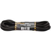 120 cm, 5-p Leather Shoelaces Black ONE SIZE