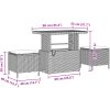 13-delad trädgårdsoffa med kuddar beige konstrotting akacia vidaXL Stor – miniatyr 11