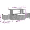 13-delars trädgårdsoff-set med kuddar, beige, poly rattan, akaciaträ vidaXL Medium – miniatyr 10