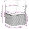 13-delars trädgårdsoffset med kuddar svart poly rattan akacia vidaXL Stor – miniatyr 9