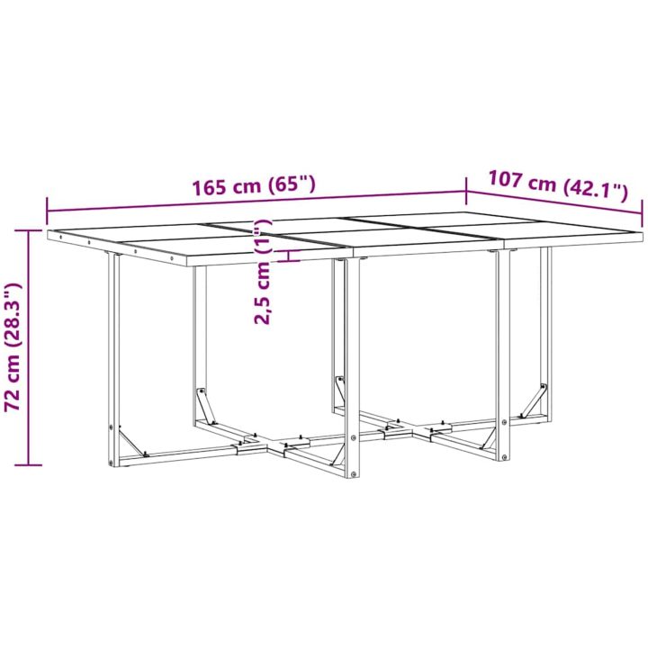 13-delars trädgårdsset med kuddar i stål och textilene vidaXL 40 cm x 40 cm x 35 cm – bild 12