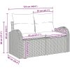 13-delat trädgårdsofaset med kuddar Beige Polyrotting Akacia vidaXL Medium – miniatyr 9