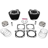 136" Cylinder Kit - 4.625" Stroke - Wrinkle Black w/o Highlighted Fins - M8