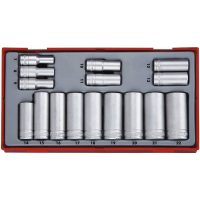 16 delars Hylssats med 3/8tum fyrkantsfäste TT3816 Teng Tools