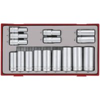 16 delars Hylssats med 3/8tum fyrkantsfäste TT381612 Teng Tools