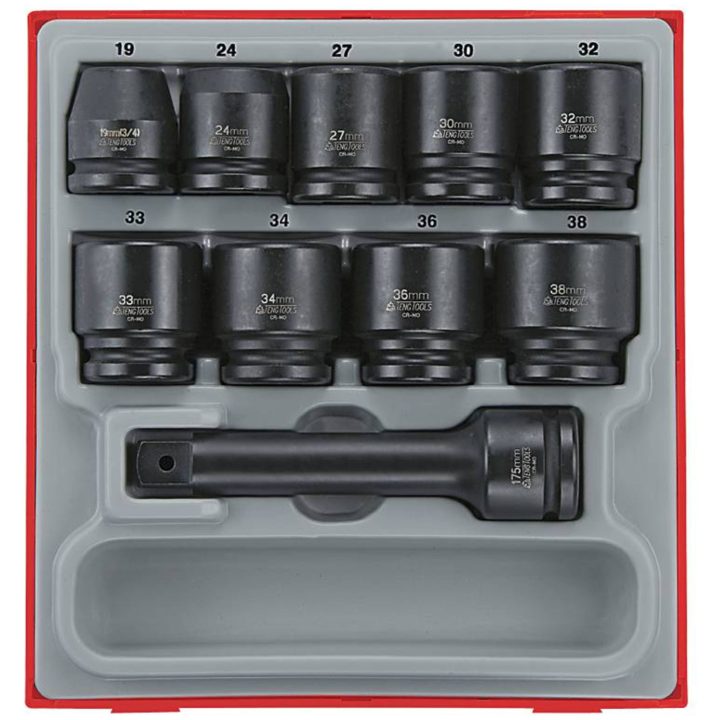 16 delars Krafthylssats med 3/4tum-fyrkantsfäste TTD9416 Teng Tools KRAFTHYLSSATS 3/4 16 DELAR – bild 2