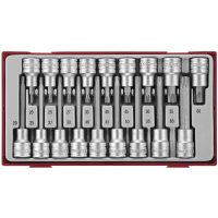 18 delars Hylsbitssats för TX-spår, 1/2u0022 fyrkantsfäste TTTX18 Teng Tools