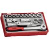18 delars Hylsnyckelsats Med 1/2tum fyrkantsfäste TT1218 / TT1218-6 Teng Tools HYLSNYCKELSATS 1/2 TT1218 – miniatyr 2