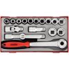 18 delars Hylsnyckelsats Med 1/2tum fyrkantsfäste TT1218 / TT1218-6 Teng Tools HYLSNYCKELSATS 1/2 TT1218 – miniatyr 1