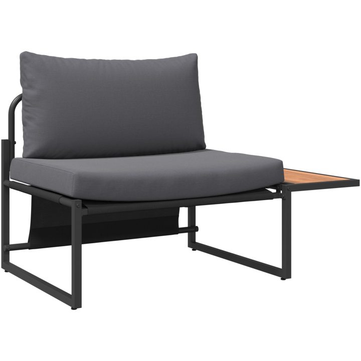 2-delad trädgårdssoffset med enstaka sits och antracitkuddar vidaXL 70 x 117.5 x 68 cm – bild 2