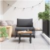 2-delad trädgårdssoffset med enstaka sits och antracitkuddar vidaXL 70 x 117.5 x 68 cm – miniatyr 4