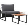 2-delad trädgårdssoffset med enstaka sits och antracitkuddar vidaXL 70 x 117.5 x 68 cm – miniatyr 6