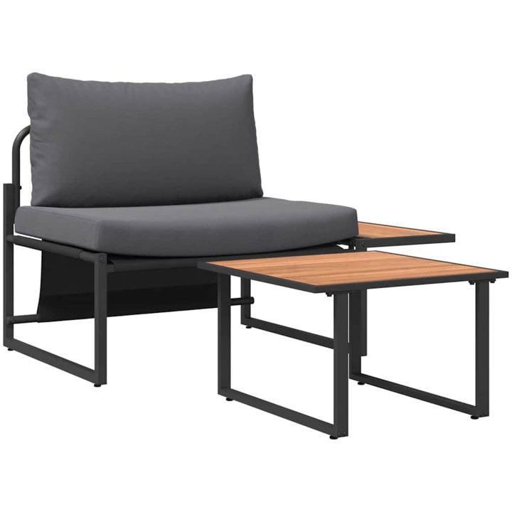 2-delad trädgårdssoffset med enstaka sits och antracitkuddar vidaXL 70 x 117.5 x 68 cm – bild 6