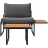 2-delad trädgårdssoffset med enstaka sits och antracitkuddar vidaXL 70 x 117.5 x 68 cm – miniatyr 7