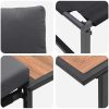 2-delad trädgårdssoffset med enstaka sits och antracitkuddar vidaXL 70 x 117.5 x 68 cm – miniatyr 9