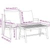 2-delars bistroset med kuddar - Av massivt akaciaträ vidaXL 115 x 65 x 71 cm – miniatyr 11