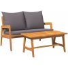 2-delars bistroset med kuddar - Av massivt akaciaträ vidaXL 115 x 65 x 71 cm – miniatyr 6
