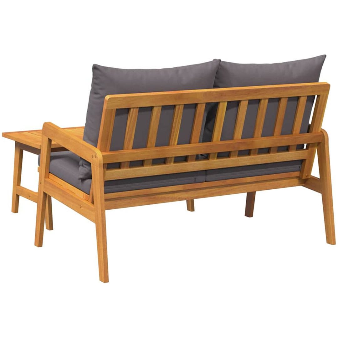 2-delars bistroset med kuddar - Av massivt akaciaträ vidaXL 115 x 65 x 71 cm – bild 7