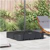 2 Delars Cantilever Parasolbas Set - 150kg Sand eller 113kg Vatten vidaXL 88 x 88 x 19 cm – miniatyr 1