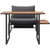2-delars trädgårds matsalsset med enstaka sittplats och antracitkuddar vidaXL 70 x 117 x 67.5 cm – miniatyr 7
